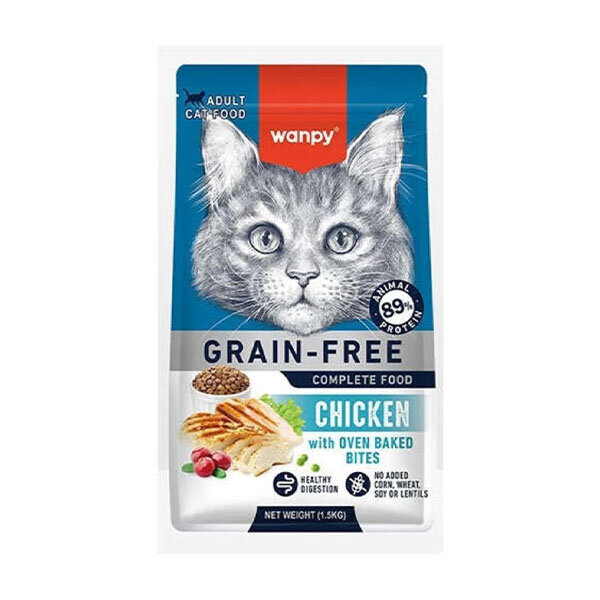 Wanpy Tavuklu Tahılsız Yetişkin Kuru Kedi Maması 8 kg - 1