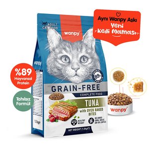 Wanpy Tahılsız Ton Balıklı Yetişkin Kedi Maması 1,5 kg