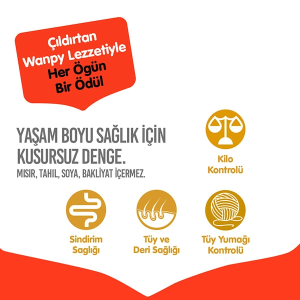 Wanpy Tahılsız Ton Balıklı Yetişkin Kedi Maması 1,5 kg - 4