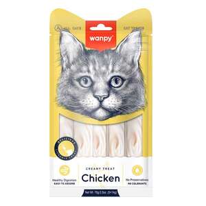 Wanpy Tavuklu Sindirim Desteği Krema Kedi Ödül Maması 14 g (5'li)