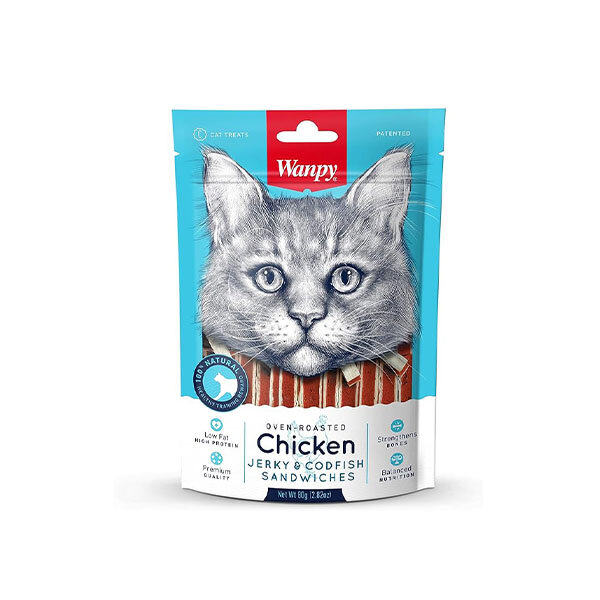 Wanpy Tavuklu ve Morina Balıklı Kedi Ödülü 80g - 1