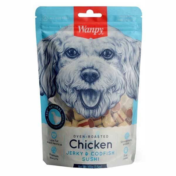 Wanpy Tavuklu ve Morina Balıklı Sushi Köpek Ödül Maması 100 g - 1