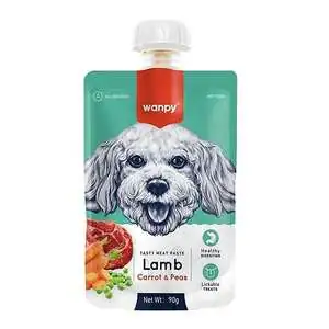 Wanpy Taze Kuzulu&Havuçlu 10'lu  Köpek Et Ezmesi 90 gr