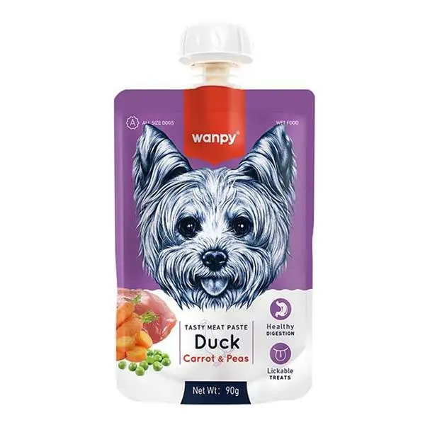 Wanpy Taze Ördekli&Havuçlu 10'lu  Köpek Et Ezmesi 90 gr - 1