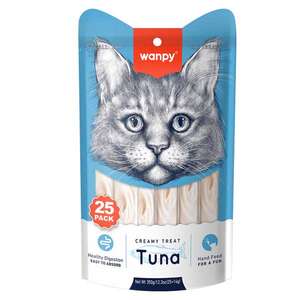 Wanpy Ton Balıklı Sindirim Desteği Krema Kedi Ödül Maması 14 g (25'li)