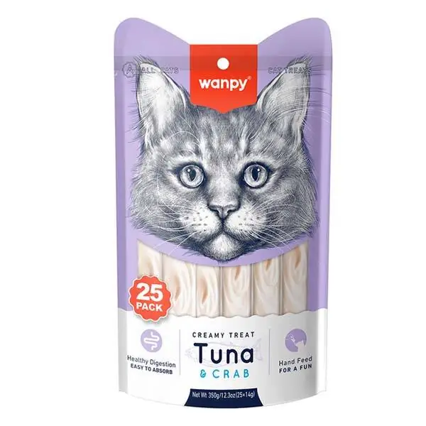 Wanpy Ton Balıklı&Yengeçli 25*14 gr Krema Kedi Ödülü RAC-055 - 1