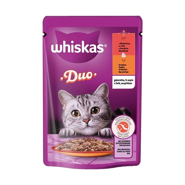 Whiskas Duo Kümes Hayvanlı ve Sığırlı Kedi Maması 85 Gr - 1
