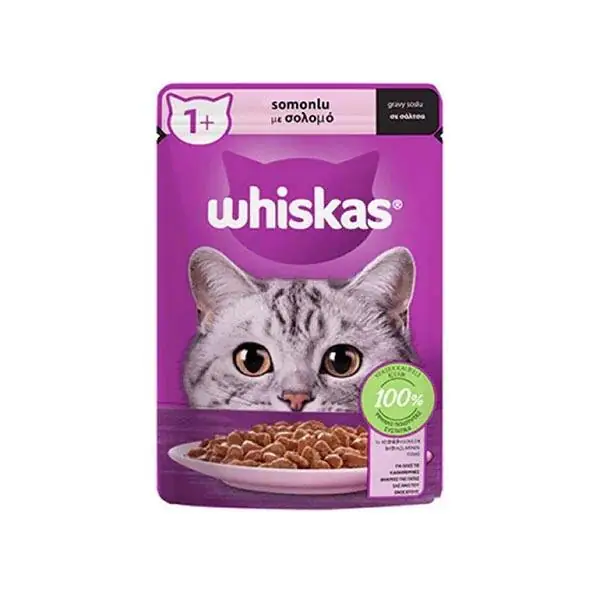 Whiskas Somonlu Kedi Yaş Maması 85 gr - 1