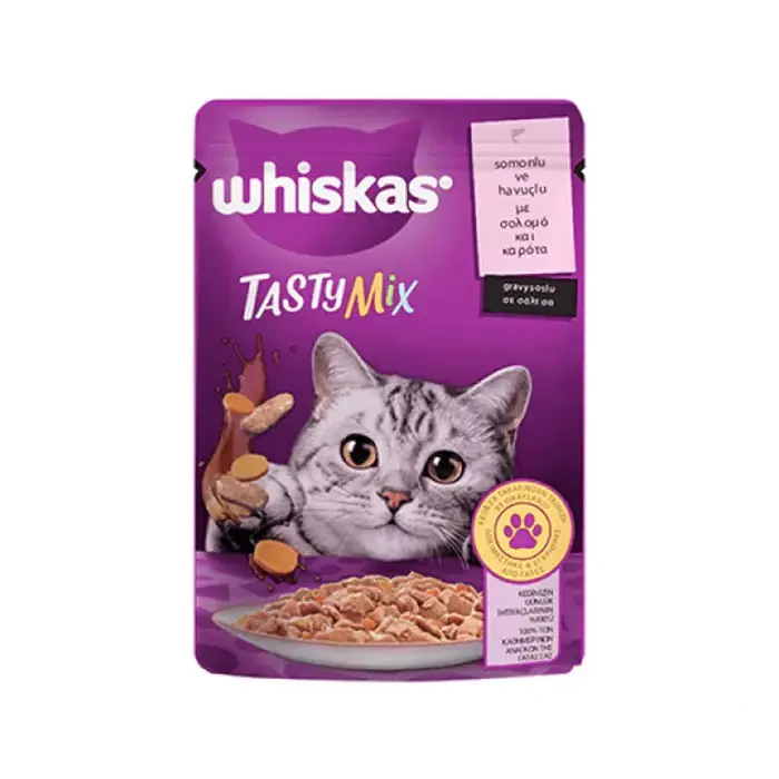 Whiskas Tasty Mix Somon ve Havuçlu Kedi Yaş Maması 85 gr
