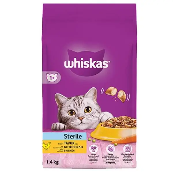 Whiskas Tavuklu Kısırlaştırılmış Kedi Maması 1.4 kg - 1