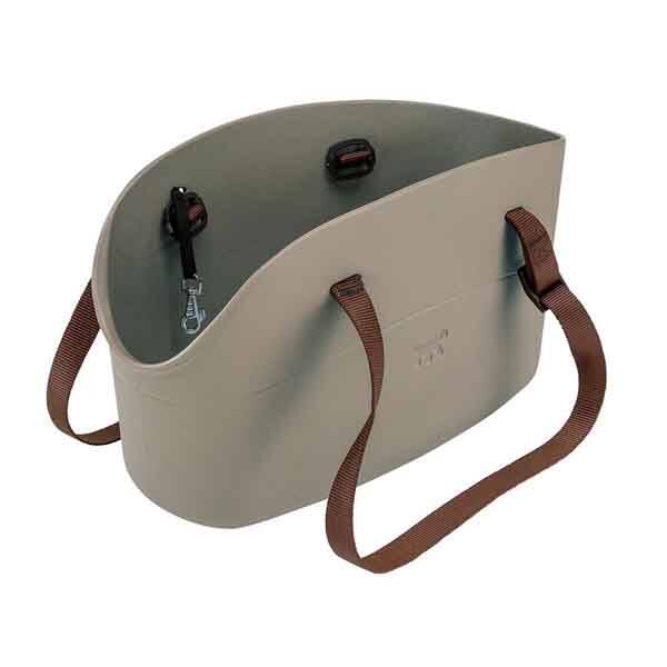 Ferplast With-Me Kedi ve Köpek Taşıma Çantası Gri 14x35x22 cm - 1