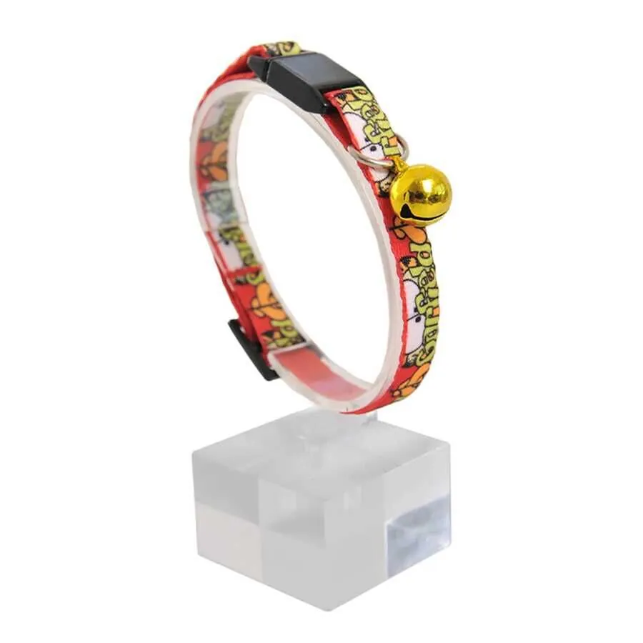 Garfield Graffiti Boyun Tasması 1 Cm Sarı Kırmızı  - 3