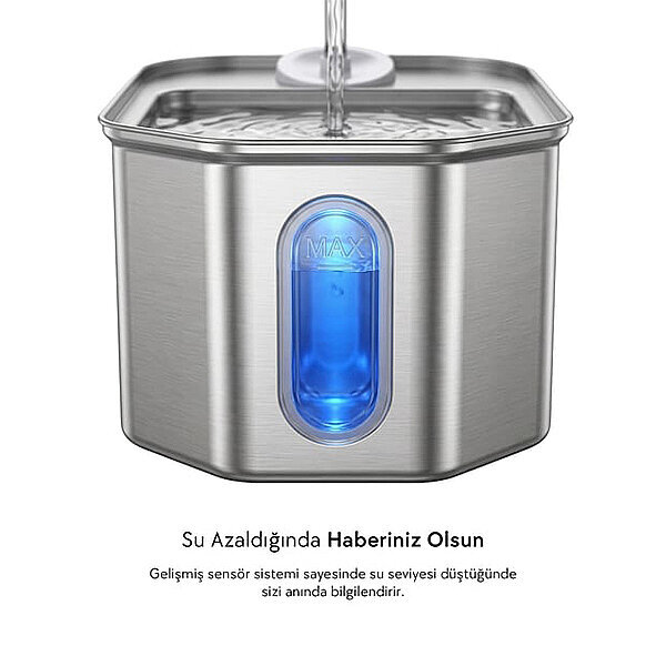Zampa Altıgen Paslanmaz Çelik Otomatik Su Pınarı 2,8 L - 2
