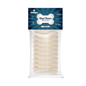 Zampa Beyaz Press Kemik Köpek Ödülü 10 lu 10-12g