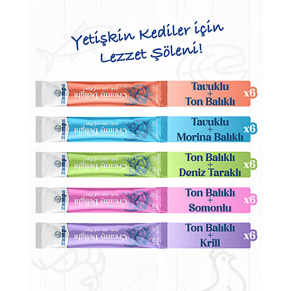 Zampa Creamy Delight Kedi Krema Ödülü 16 g (30'lu Paket) - 2
