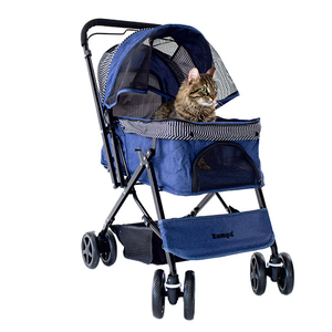Zampa Nova Kedi ve Köpek Taşıma Arabası 52 x 76,5 x 95 cm (Lacivert) - 7