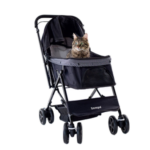 Zampa Nova Kedi ve Köpek Taşıma Arabası 52 x 76,5 x 95 cm (Siyah) - 3