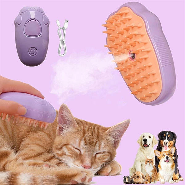 Zampa Pembe Kedi Patisi Tasarımlı Buharlı Kedi Tarağı 7x10 cm - 1