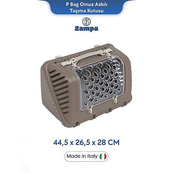 Zampa Plus P Bag Omuz Askılı Kedi ve Küçük Köpek Taşıma Çantası 44,5 x 26,5 x 28 cm