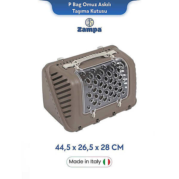Zampa Plus P Bag Omuz Askılı Kedi ve Küçük Köpek Taşıma Çantası 44,5 x 26,5 x 28 cm - 1