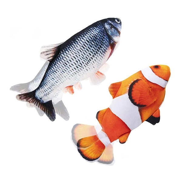 Zampa Şarjlı Hareket Eden Balık Peluş Oyuncak 30x13,5 cm - 1