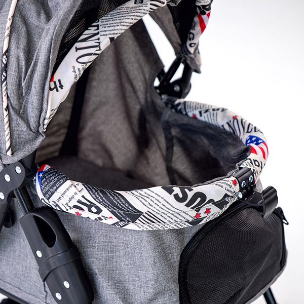 Zampa Showtime Kedi & Köpek Arabası Gri, 42x69.5x88cm - 9