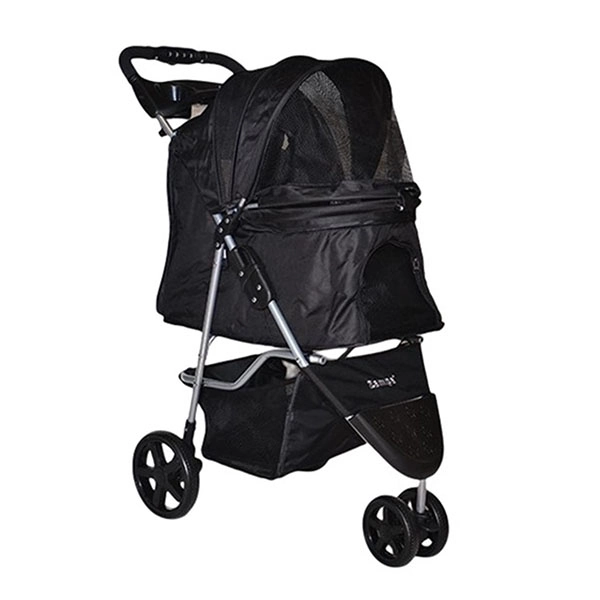 Zampa TriBoro Kedi & Köpek Arabası Siyah, 45x80x90cm - 1