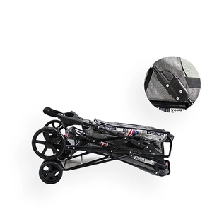 Zampa Twins Kedi & Köpek Arabası Gri, 51x85x100cm - 4