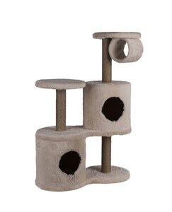Lion 3 Katlı Kedi Tırmalama Evi Bej
