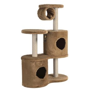 Lion 3 Katlı Kedi Tırmalama Evi 60x30x95cm Kahverengi
