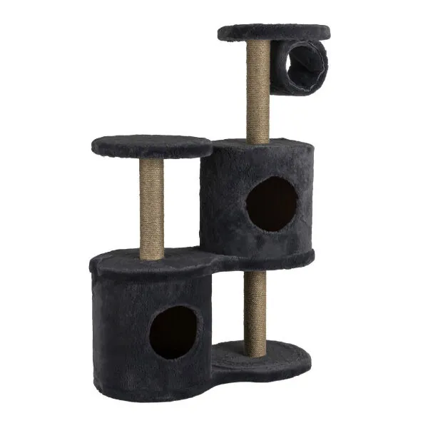 Lion 3 Katlı Kedi Tırmalama Evi 60x30x95cm Antrasit - 1