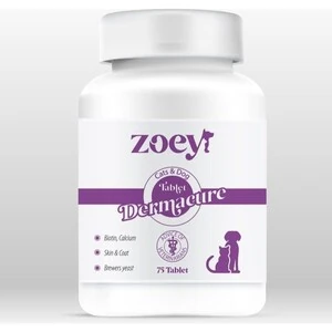Zoey Dermacure Kedi ve Köpekler Için Tüy Bakım Ürünü 75 Tablet