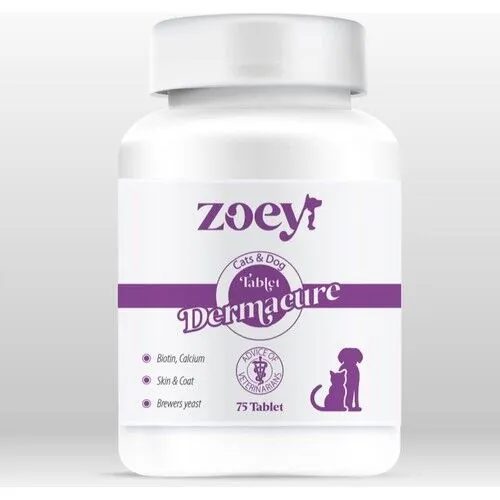 Zoey Dermacure Kedi ve Köpekler Için Tüy Bakım Ürünü 75 Tablet - 1